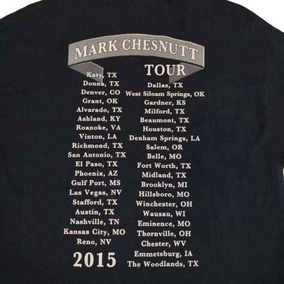 Mark Chesnutt Signed Autographed Concert Shirt XL Tradition Lives Tour 2015 - Picture 11 of 11